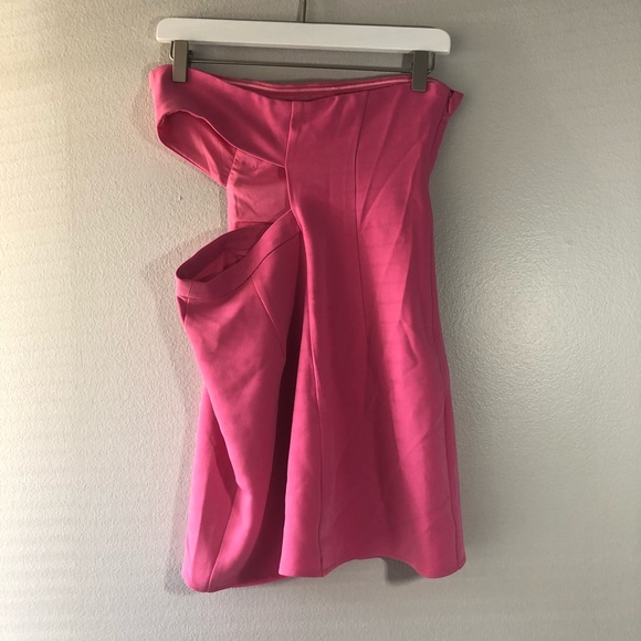 Revolve H:OURS Mira Pink Cut Out Dress. - Picture 3 of 4